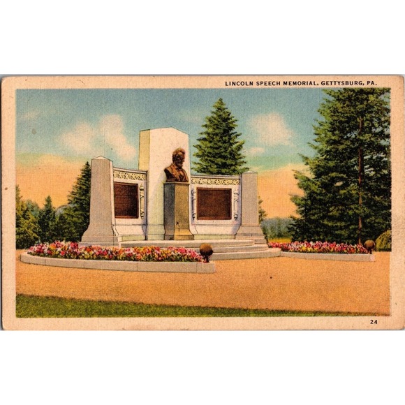 Other - Vintage Lincoln Speech Memorial Gettysburg PA Postcard Marken & Bielfeld Inc 24